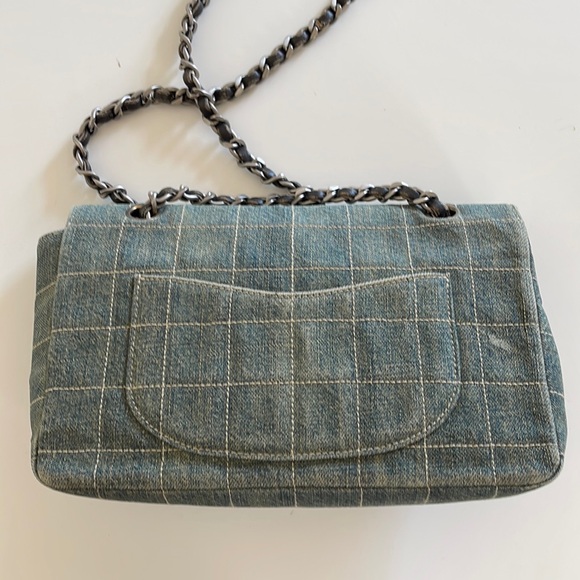 Authentic Chanel Denim Chocolate Bar Quilted Flap - Picture 8 of 17
